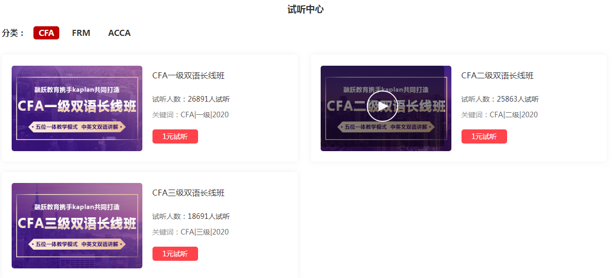 CFA試聽(tīng)課程