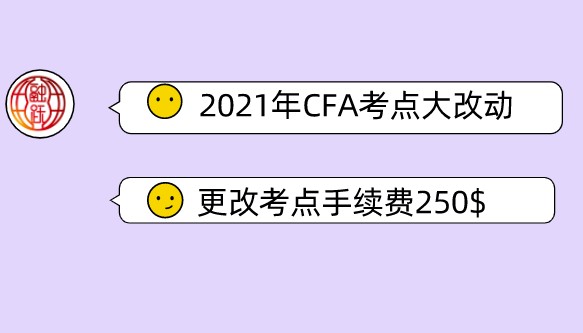 2021年CFA考點(diǎn)在CFA報(bào)名成功后選擇！更改考點(diǎn)還要250美元手續(xù)費(fèi)！